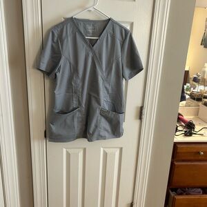 Gray Scrub Top